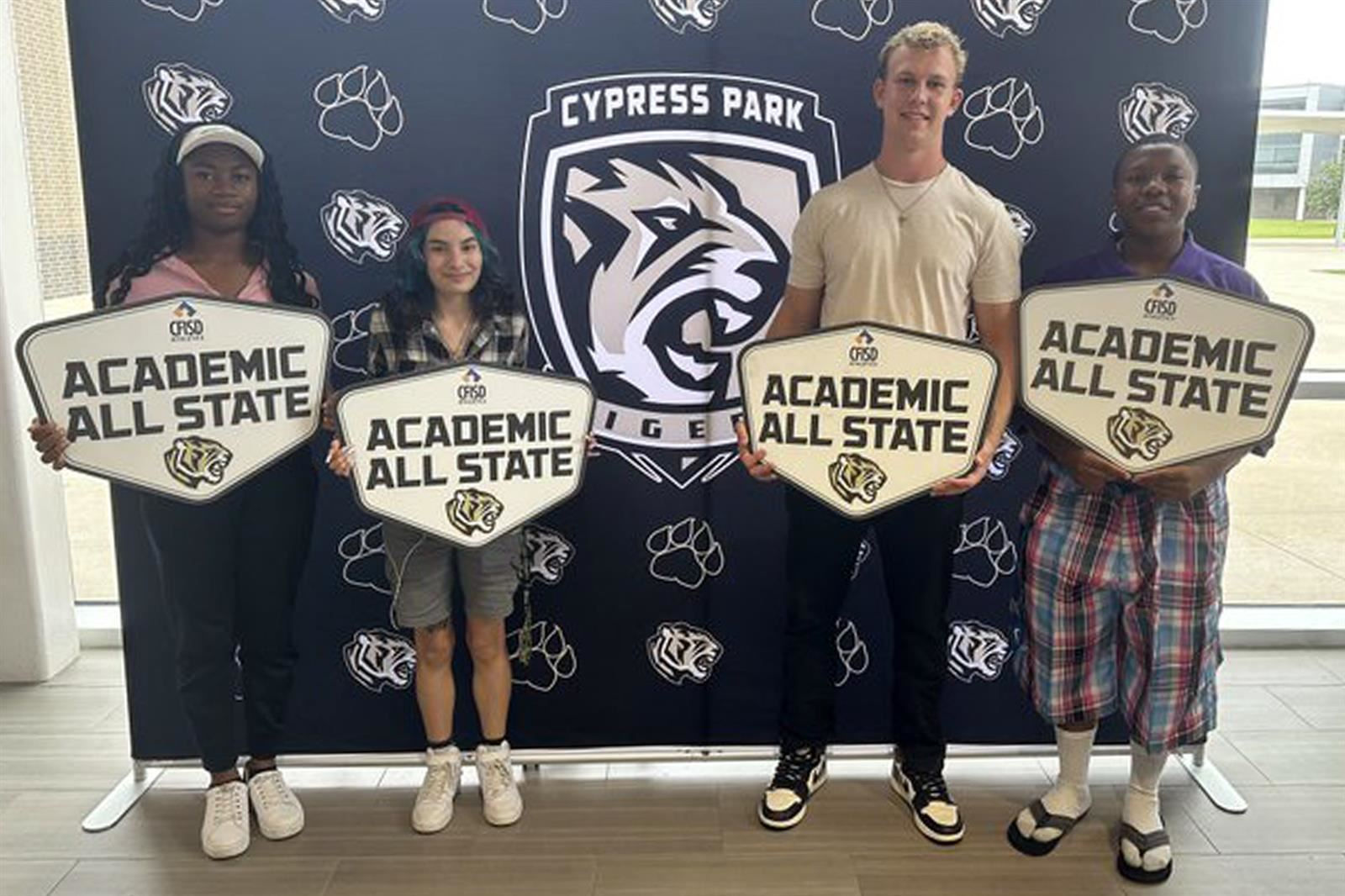 Four Cypress Park High School seniors were among 27 CFISD student-athletes named academic all-state.